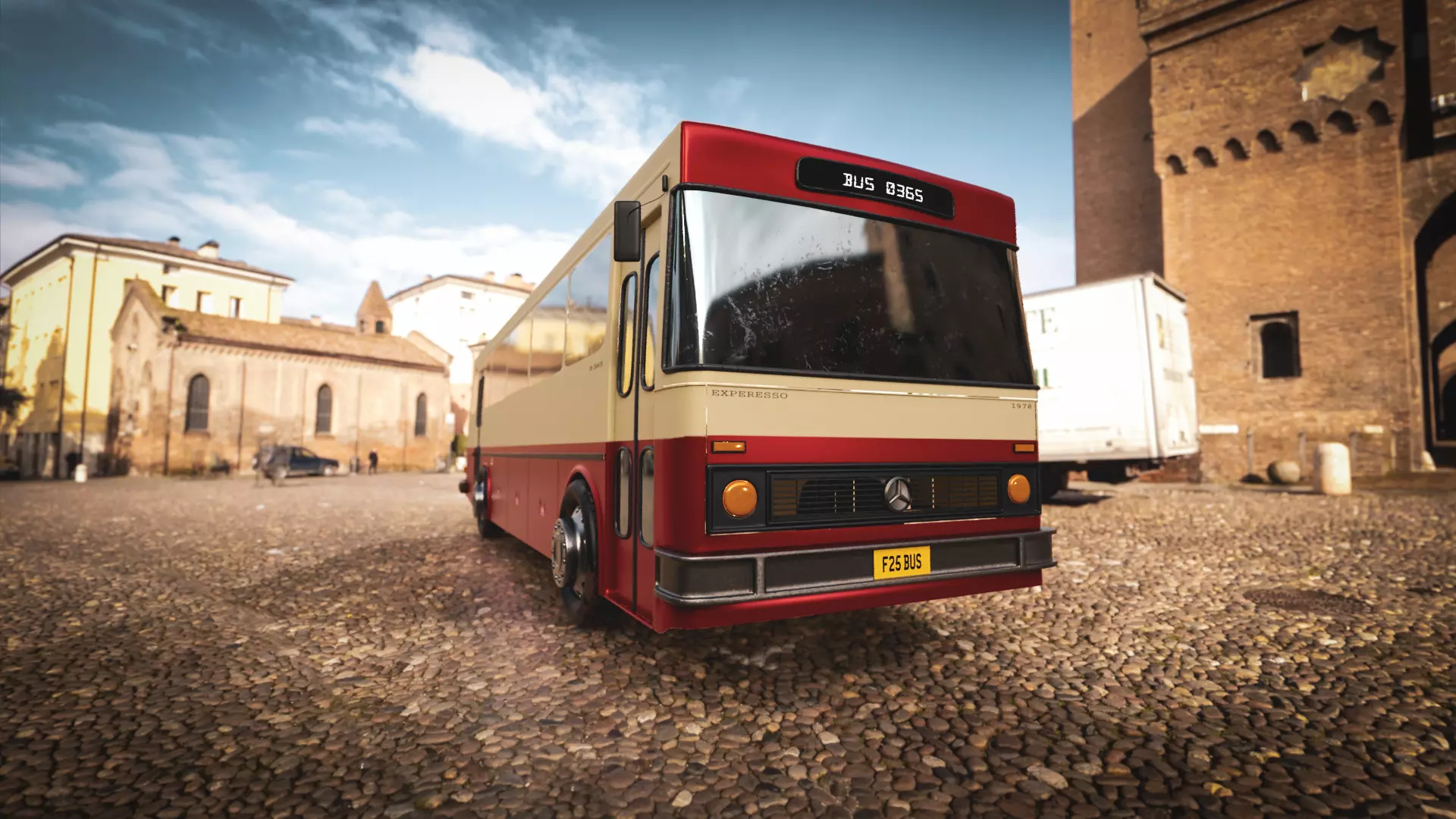 Classic Bus 1978 Low-poly 3D model_0