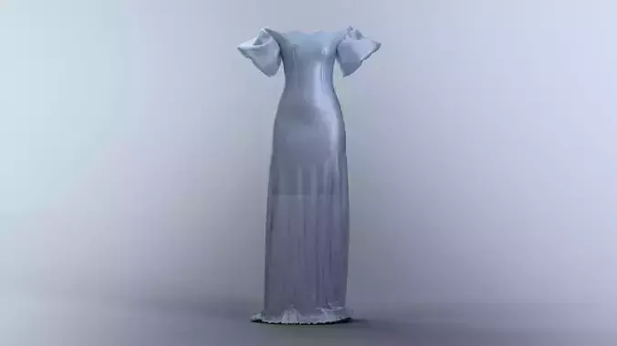 Sky blue evening dress