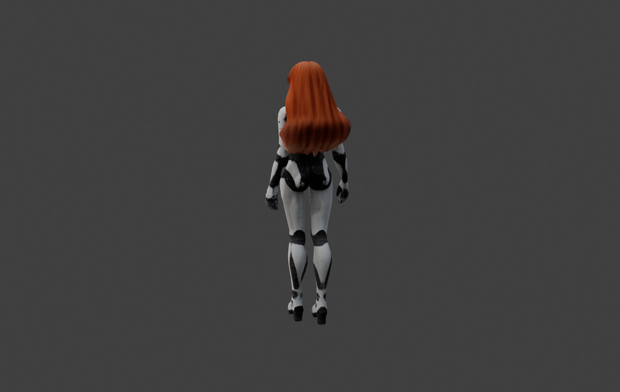 Futuristic Sci-Fi Cyborg Woman 3D model_2