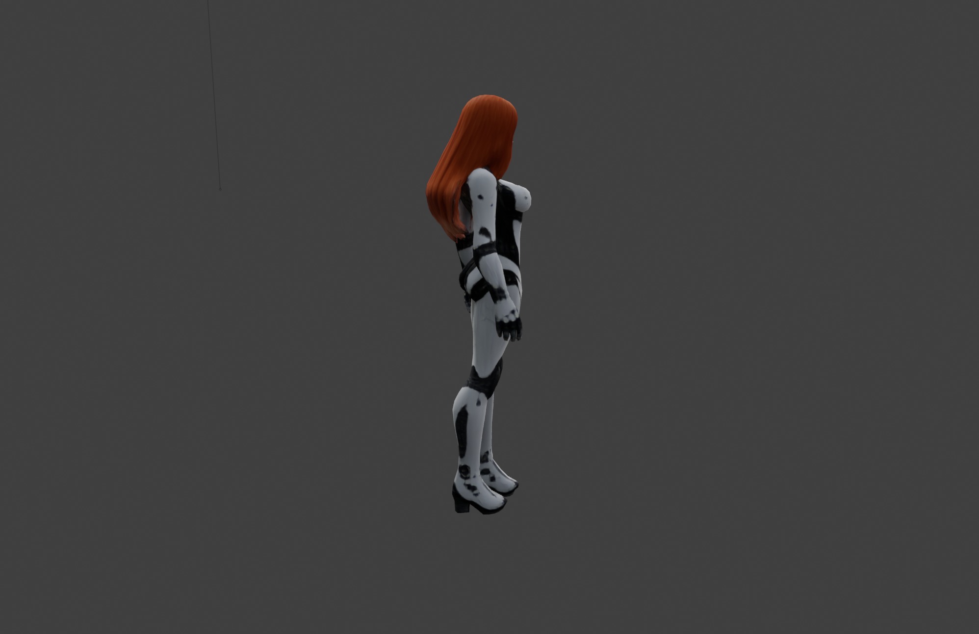 Futuristic Sci-Fi Cyborg Woman 3D model_1