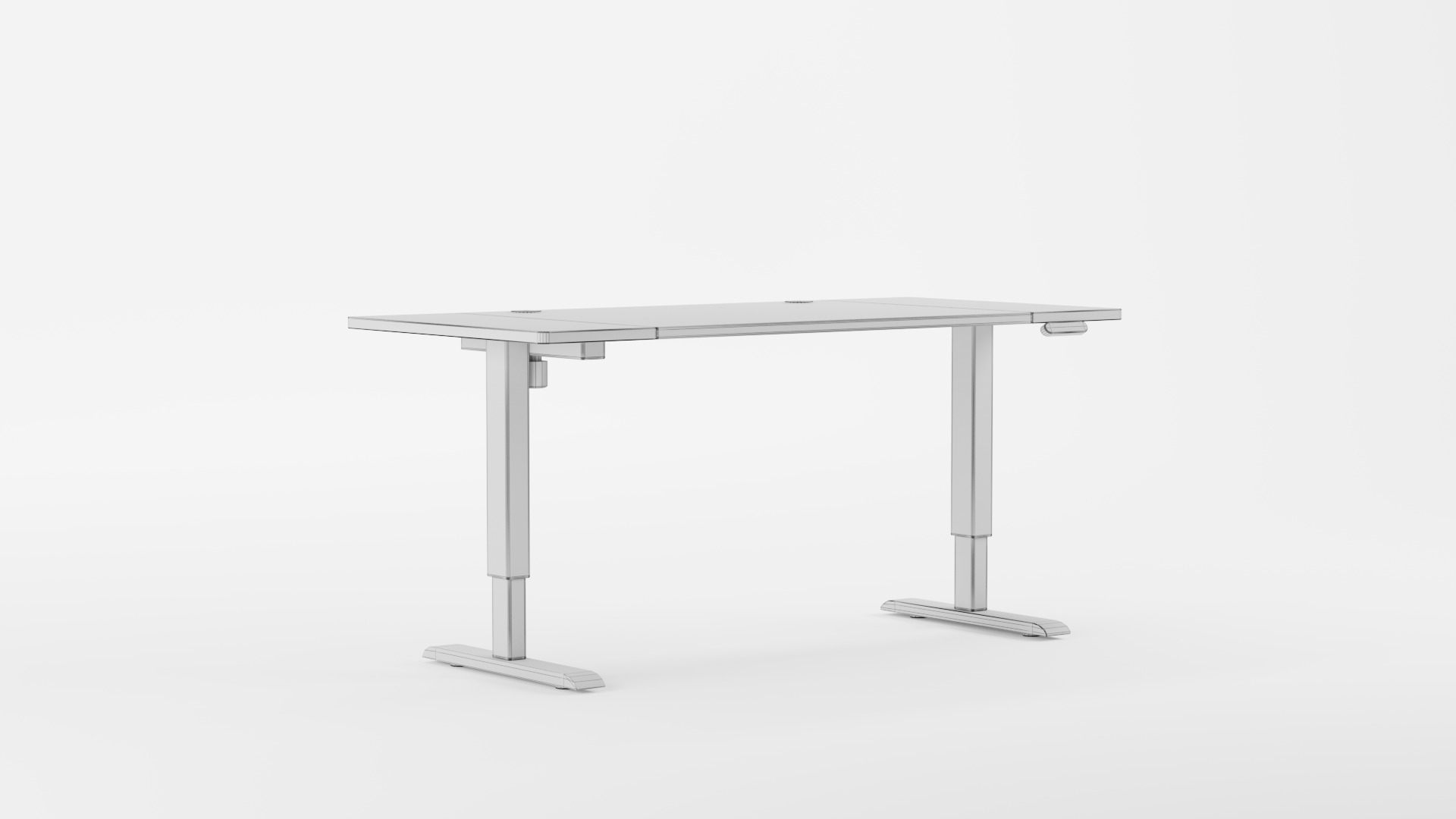 Height Adjustable Standing Desk 3D model_10