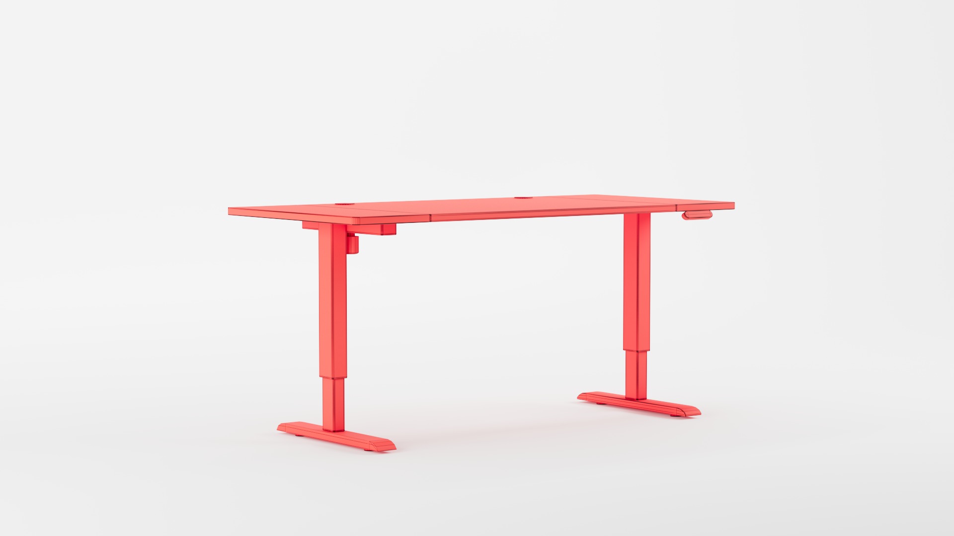 Height Adjustable Standing Desk 3D model_11