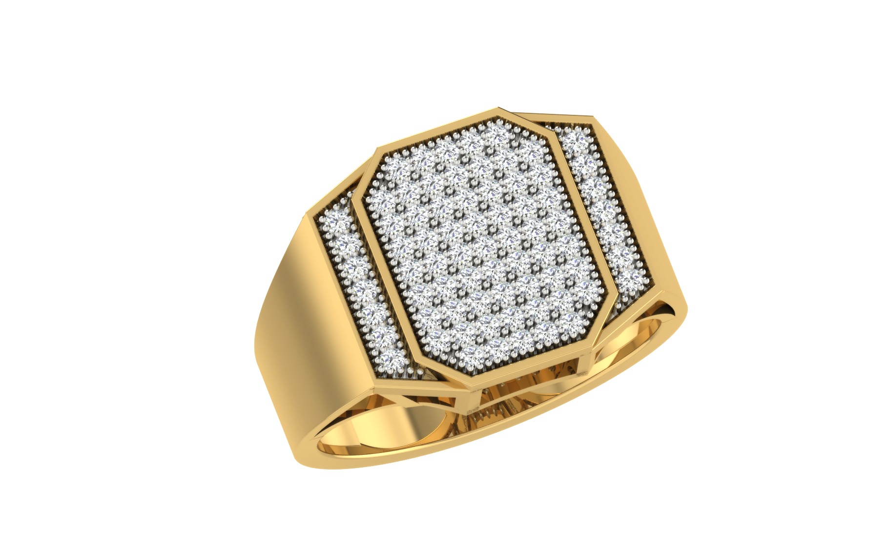 Mens Ring Render 3dm STL OBJ FBX Details 3D print model_2