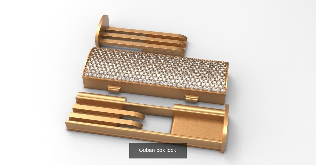 multiple quban lock 3D Model Collection_2