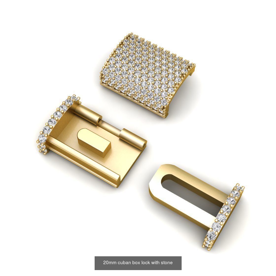 multiple quban lock 3D Model Collection_7