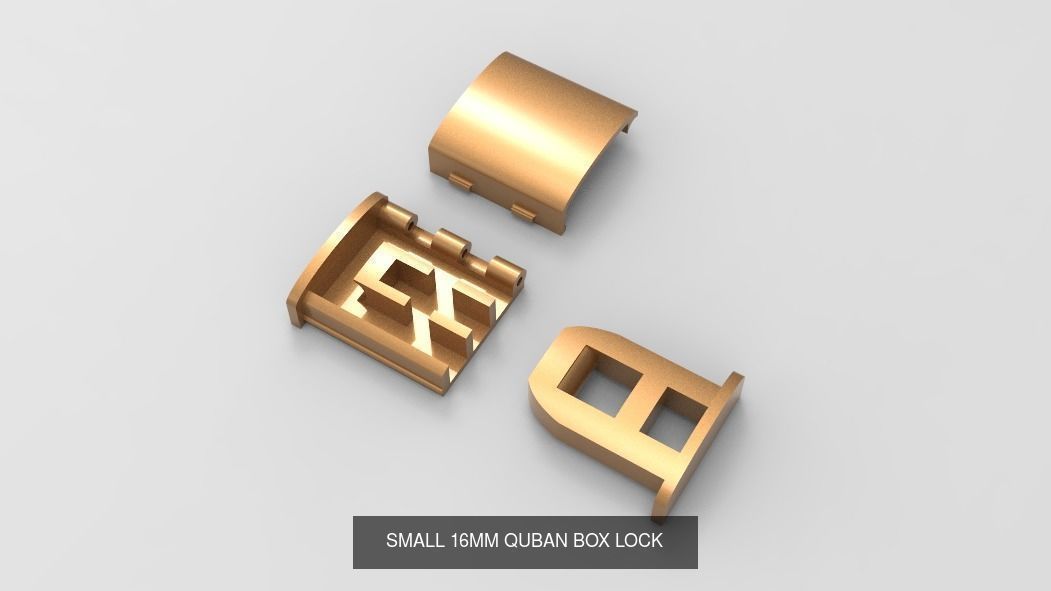 multiple quban lock 3D Model Collection_3