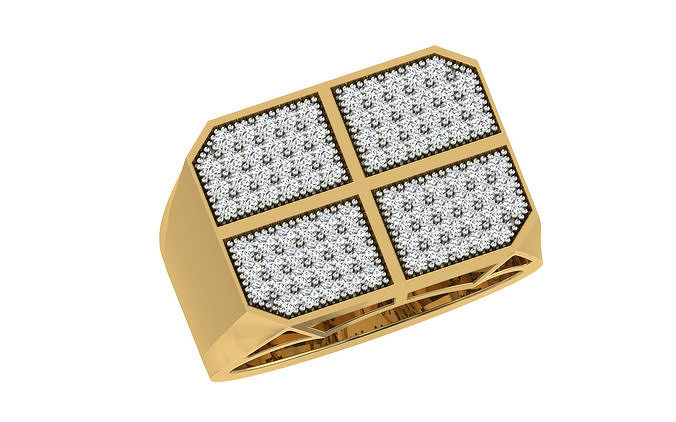 Mens Ring  Render 3dm STL OBJ FBX Details 3D print model
