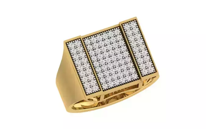Mens Ring  Render 3dm STL OBJ FBX Details 3D print model