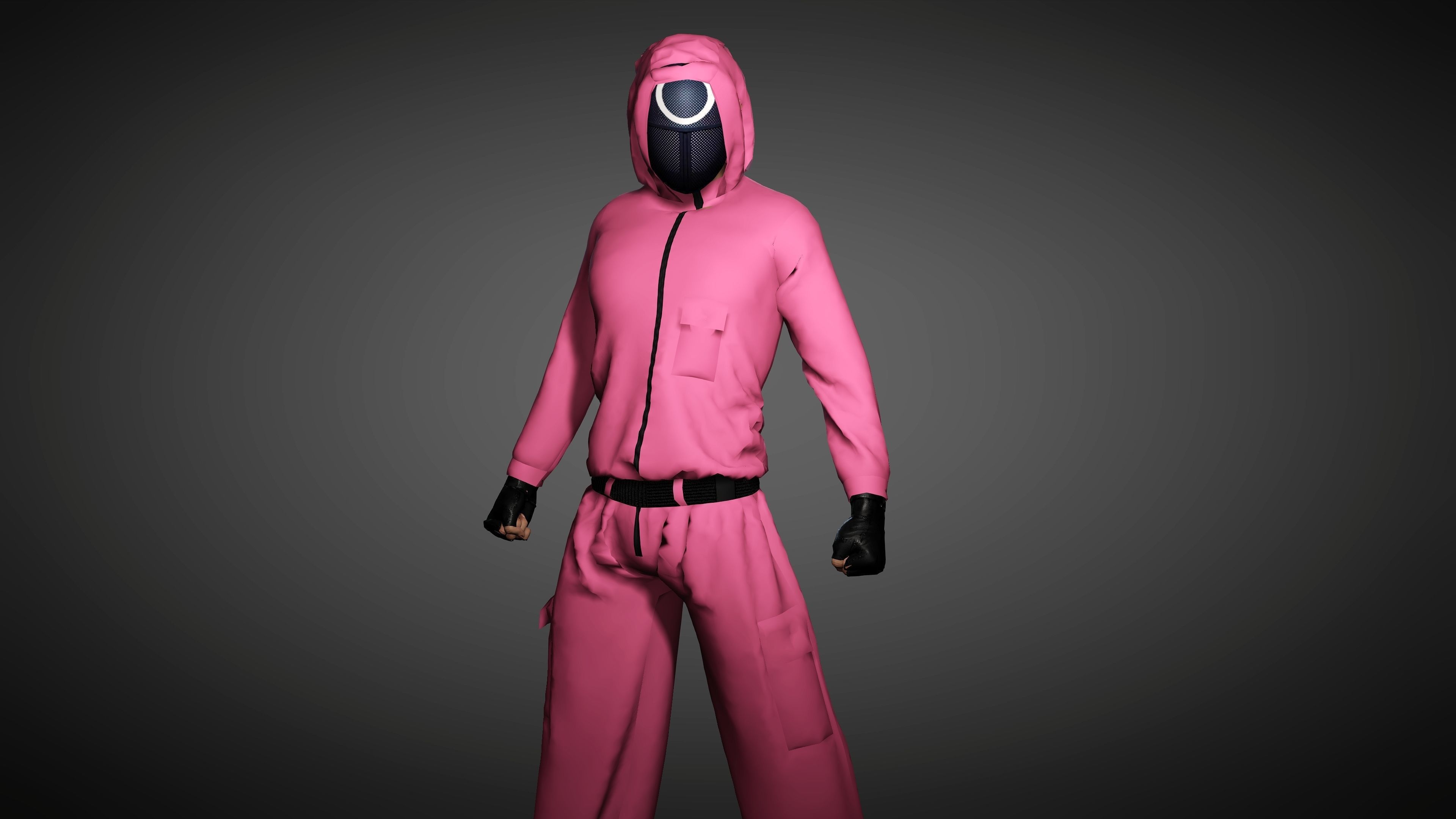 Squid Games Low-poly 3D model_1