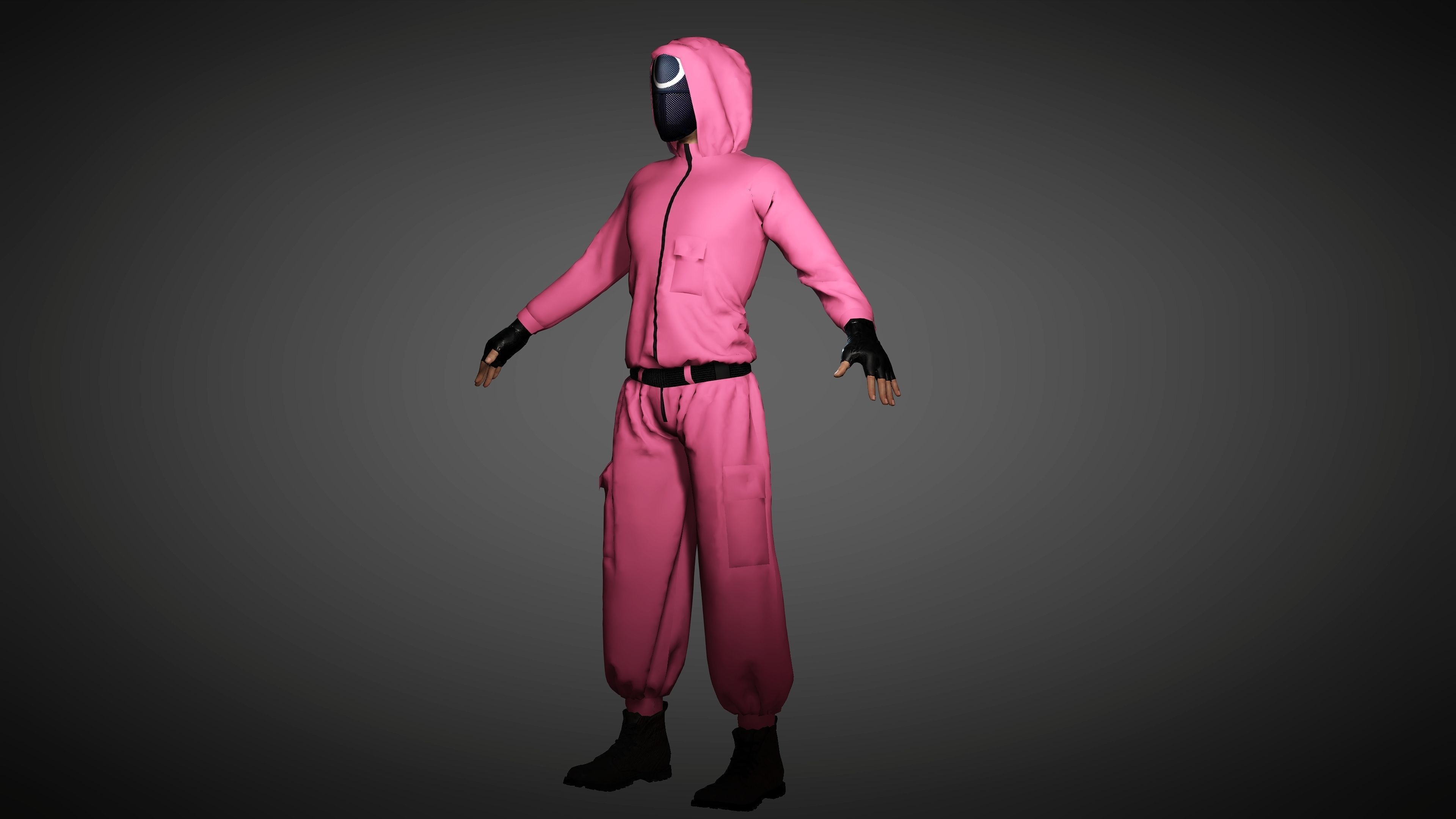 Squid Games Low-poly 3D model_4