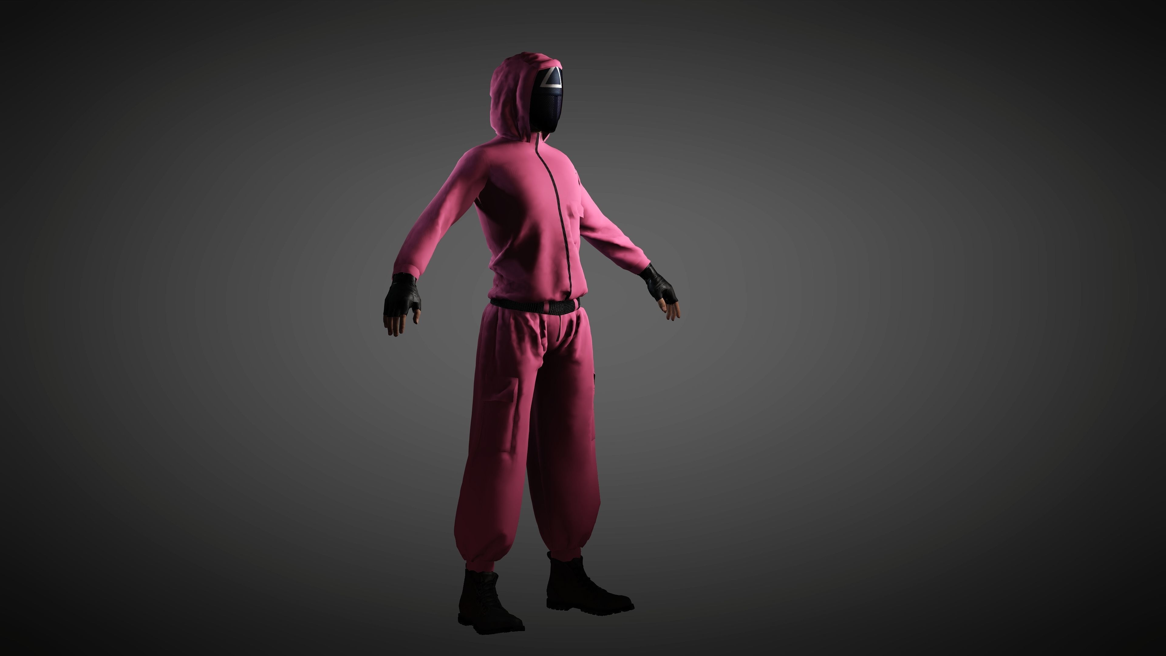 Squid Games Low-poly 3D model_3