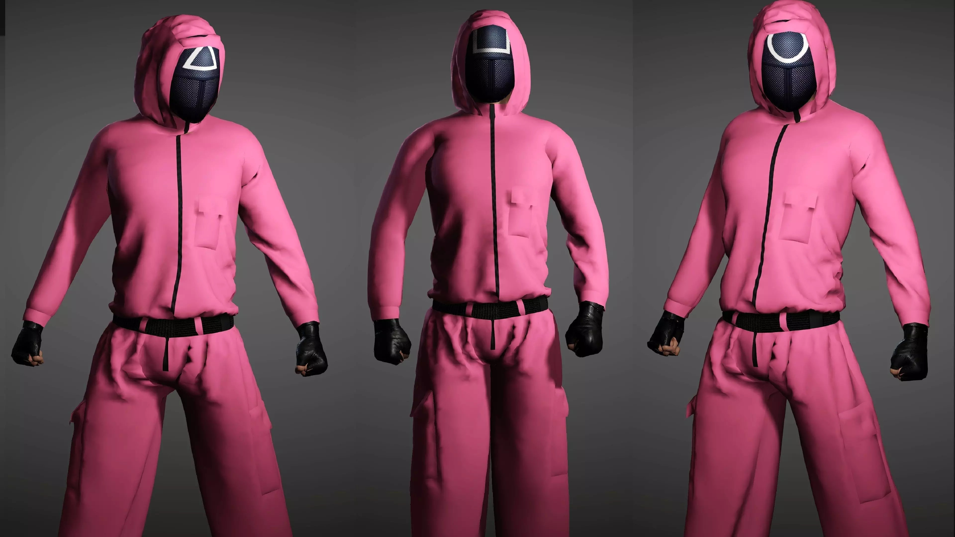 Squid Games Low-poly 3D model_0