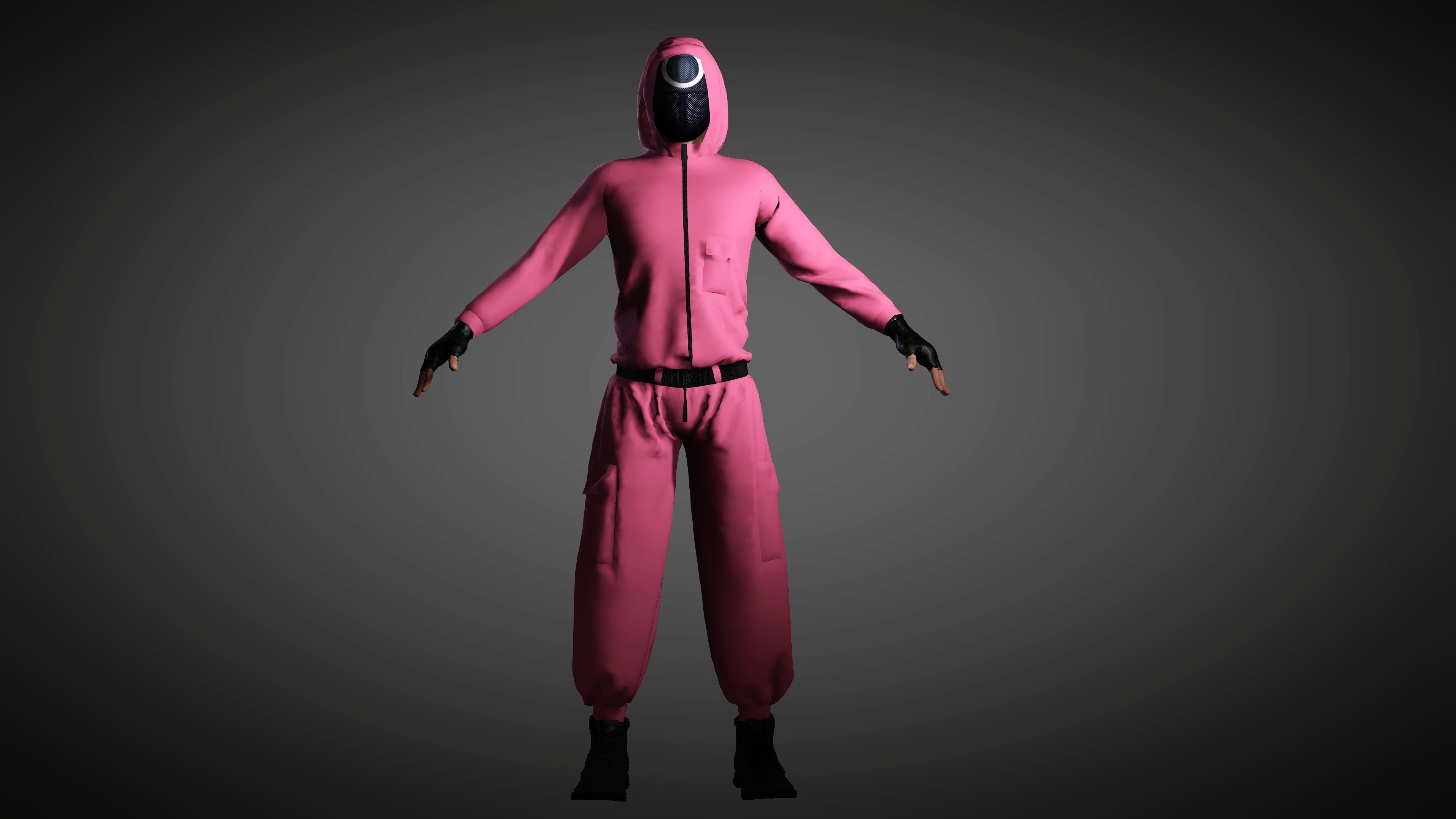 Squid Games Low-poly 3D model_2