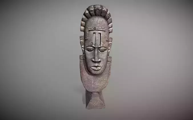 Wood Carving of Benin Ivory Mask