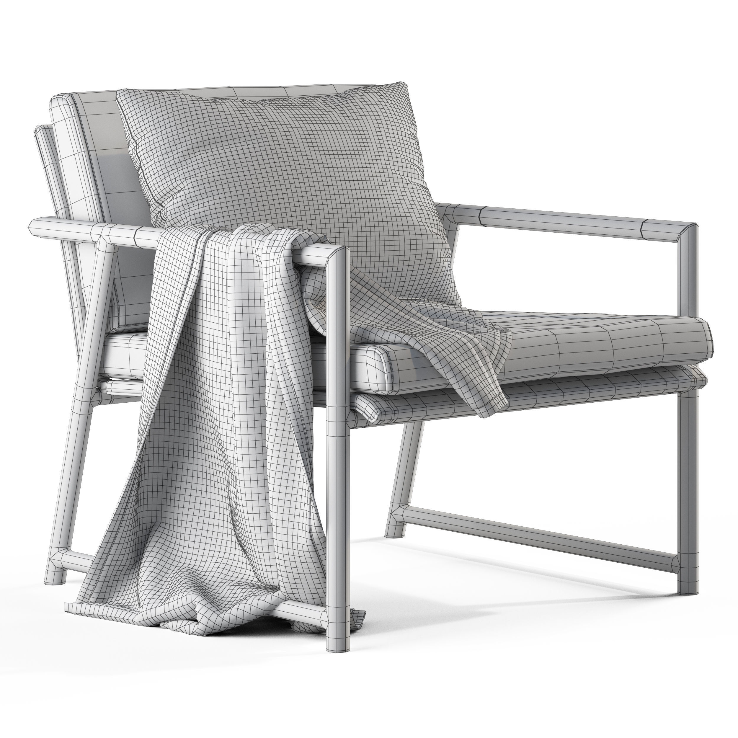 Globewest Antigue Armchair 3D model_7