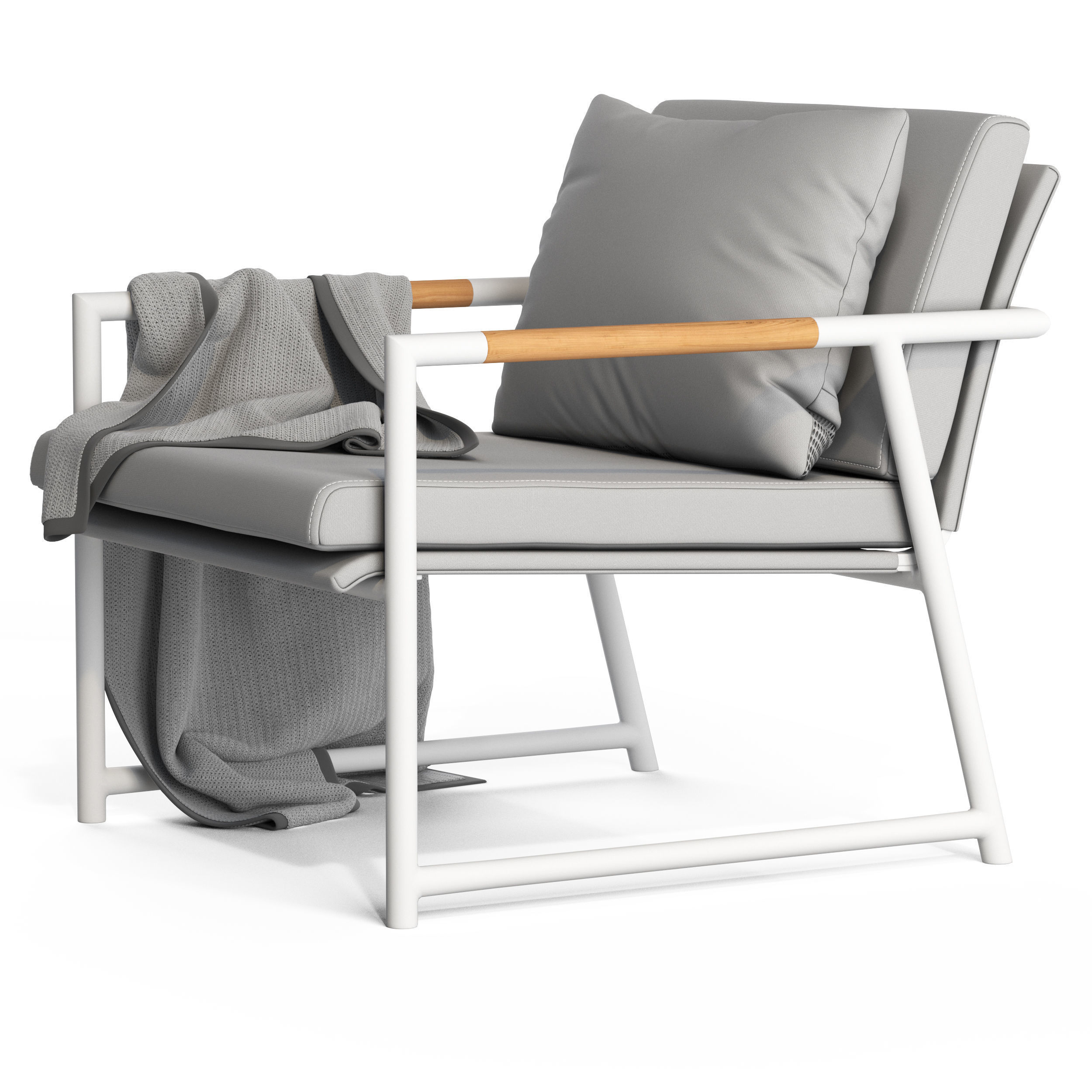 Globewest Antigue Armchair 3D model_6