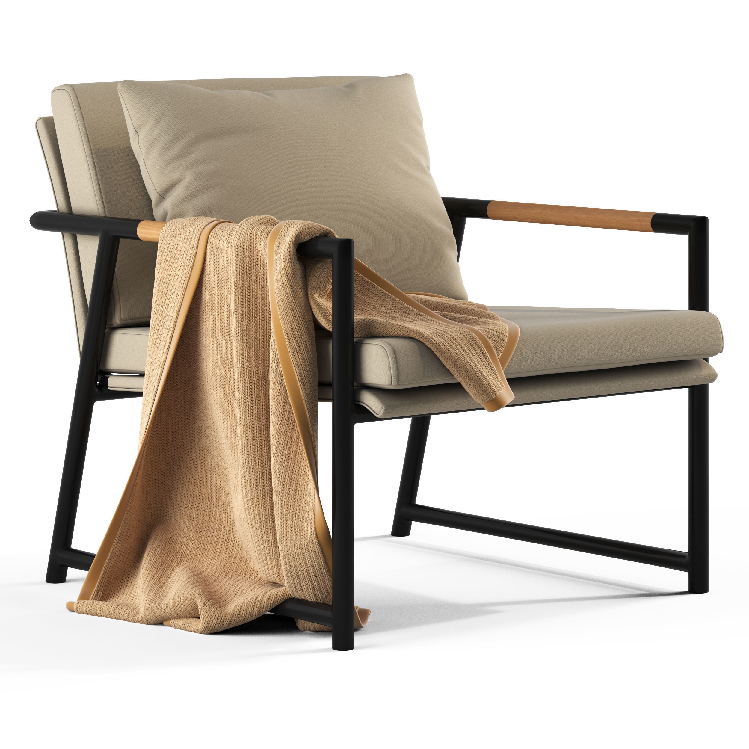 Globewest Antigue Armchair 3D model_1