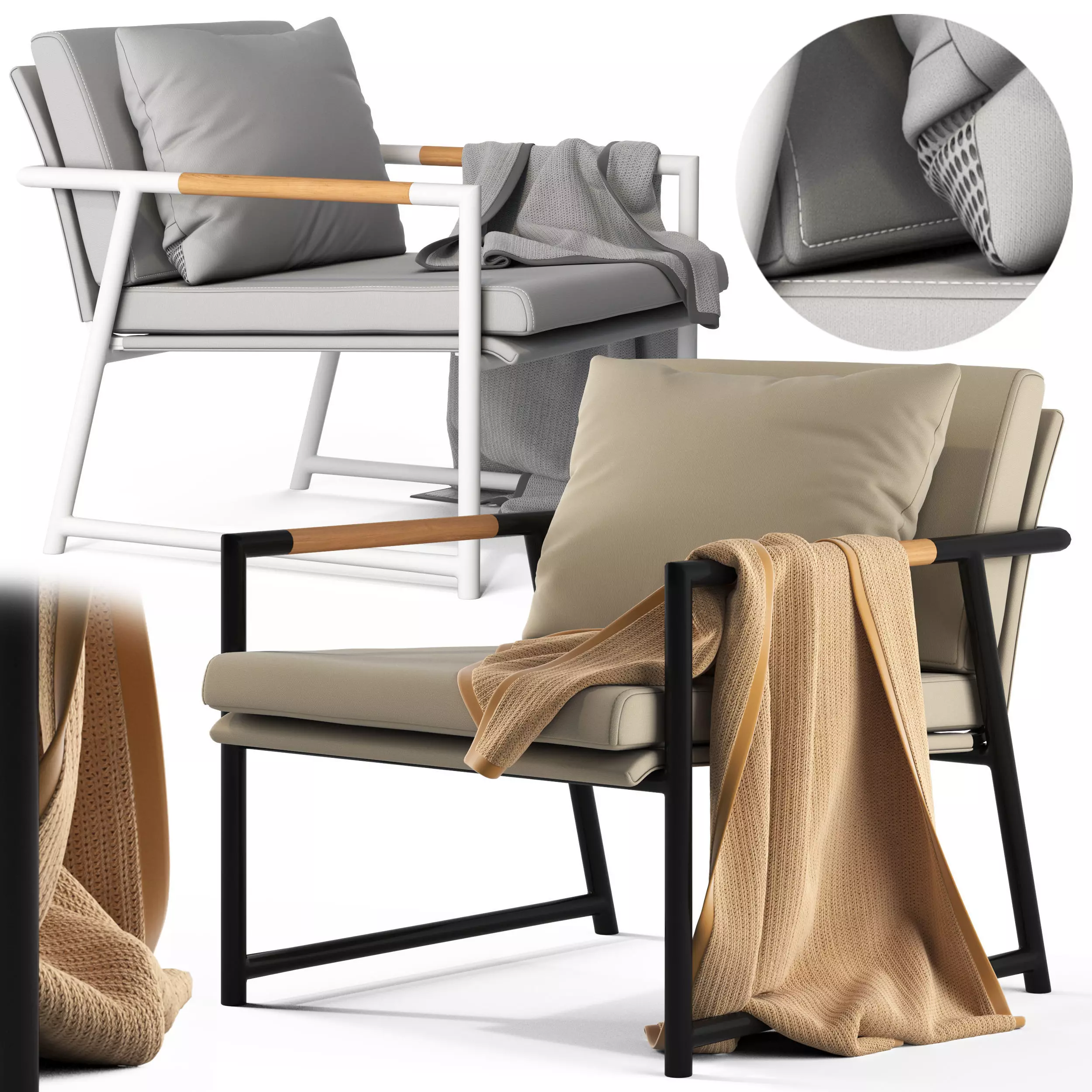 Globewest Antigue Armchair 3D model_0