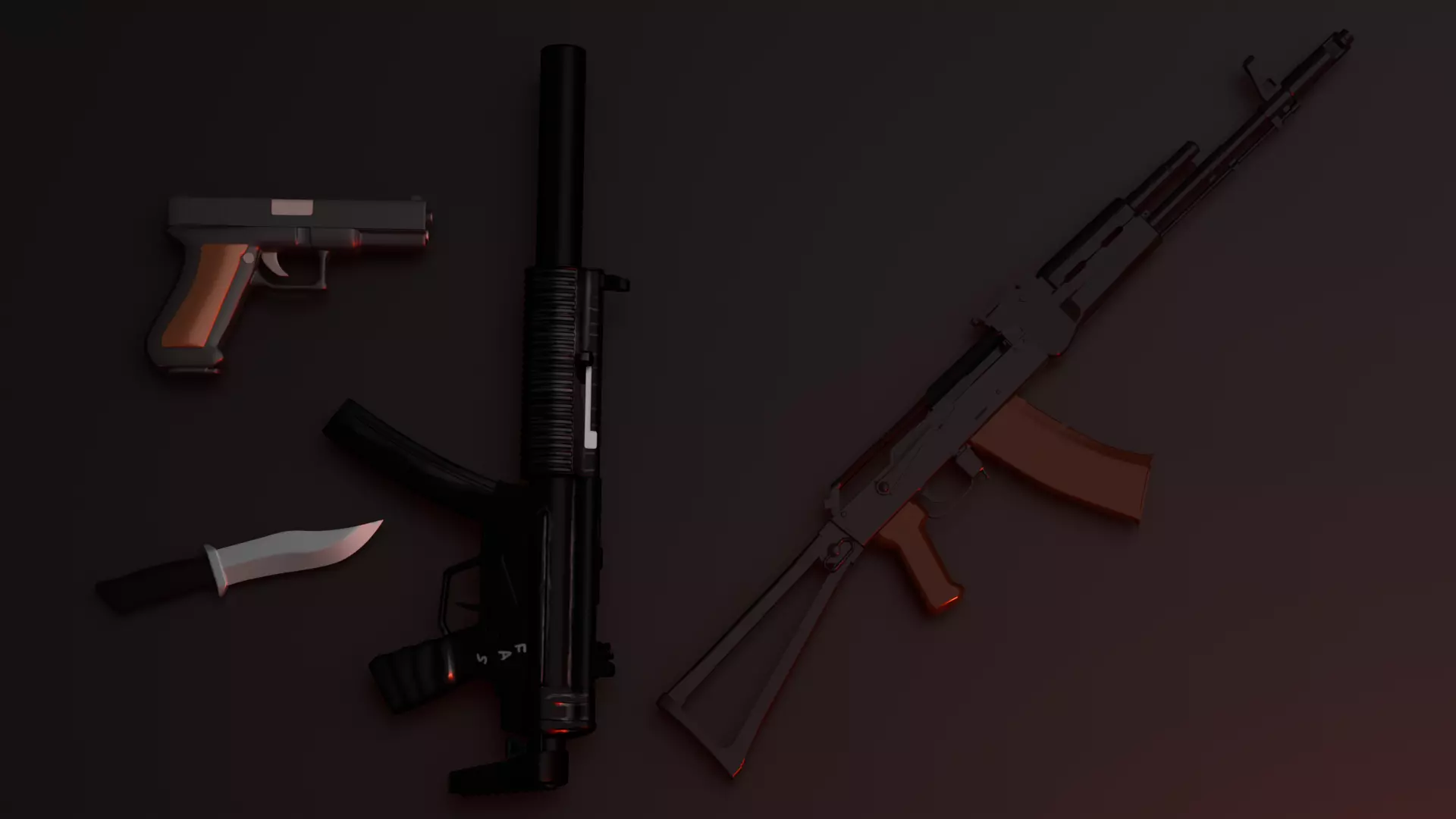 3D Weapon Pack - Game Ready Low-poly 3D model_0