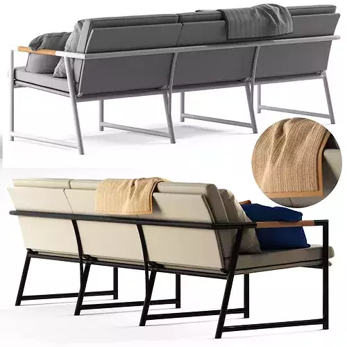 Globewest Antigue Sofa 3D model 2