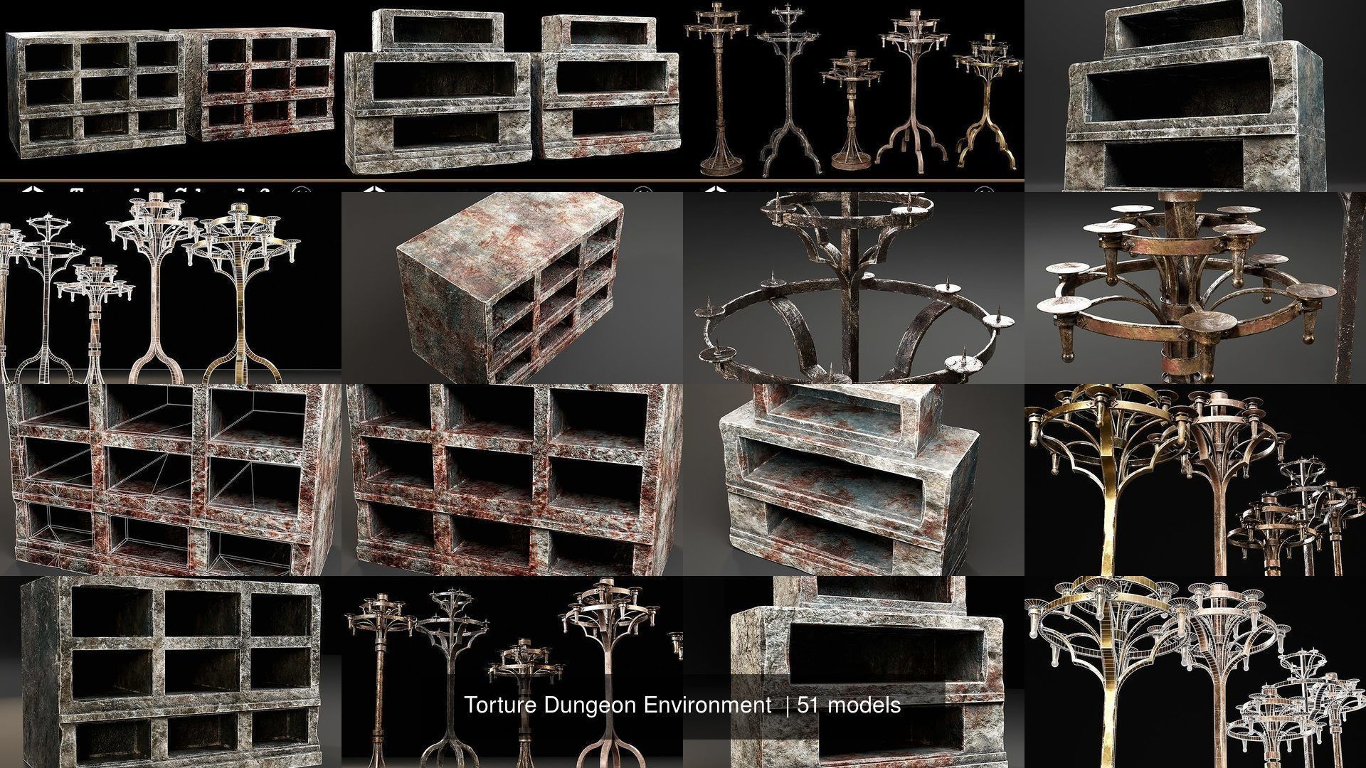 Torture Dungeon Environment 3D Model Collection_4