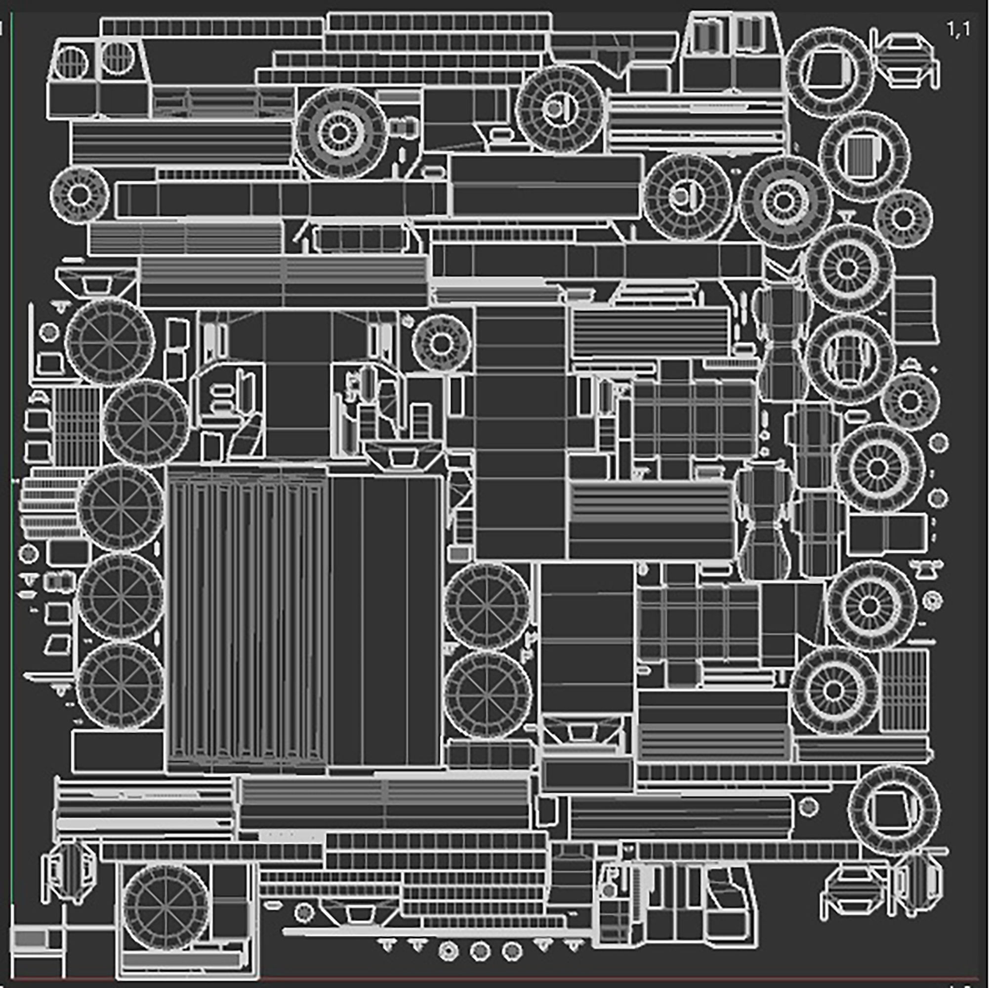 board truck Low-poly 3D model_17