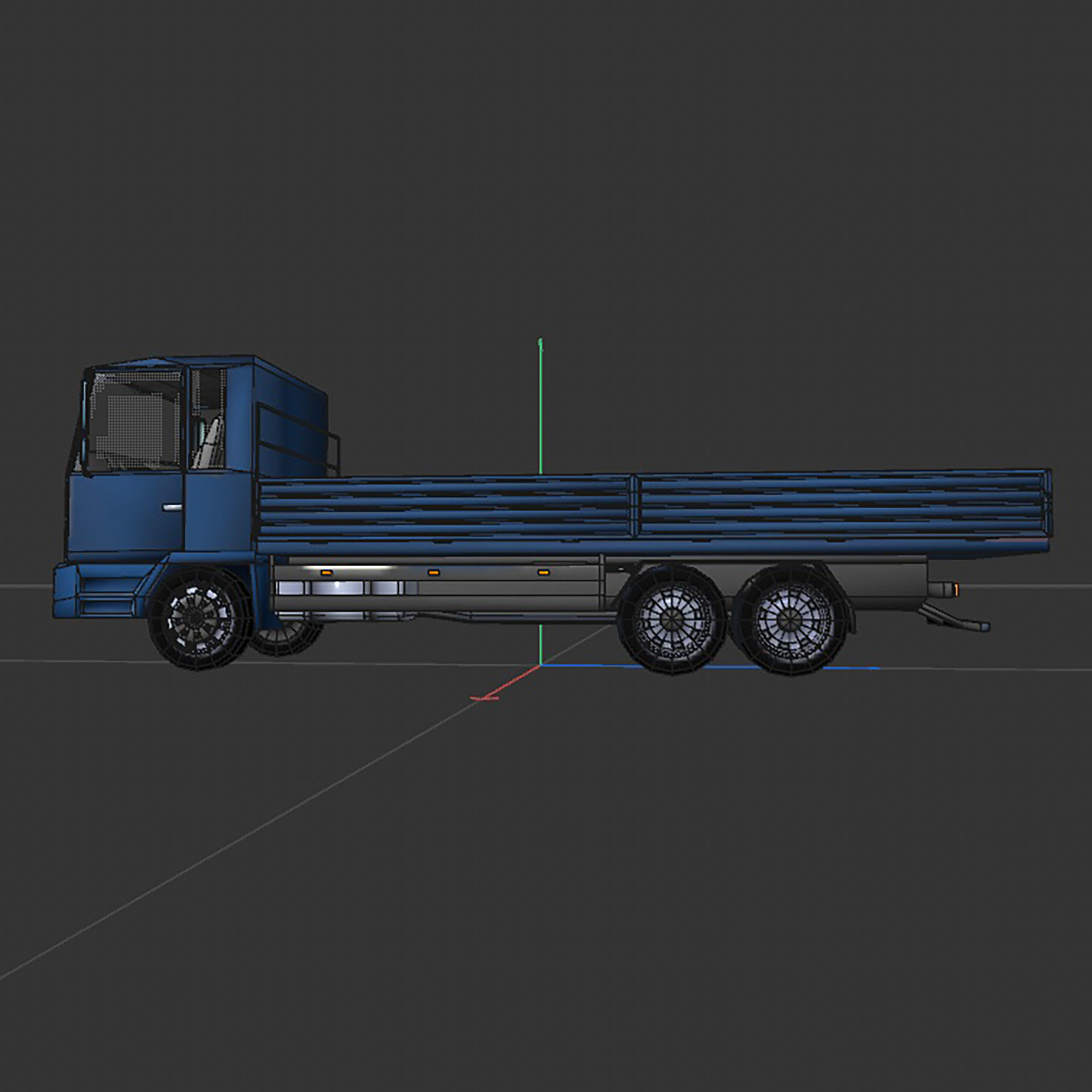 board truck Low-poly 3D model_12