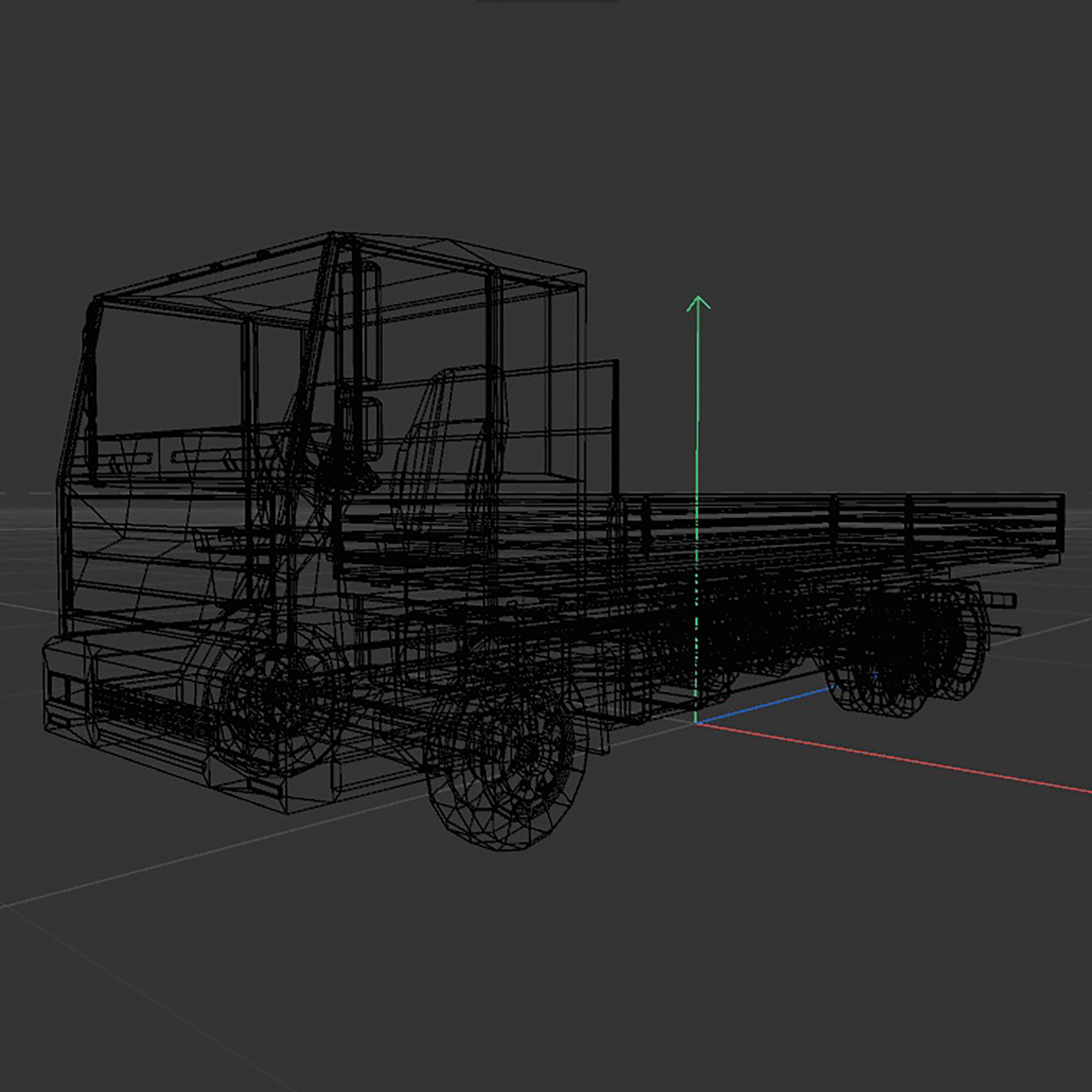 board truck Low-poly 3D model_16