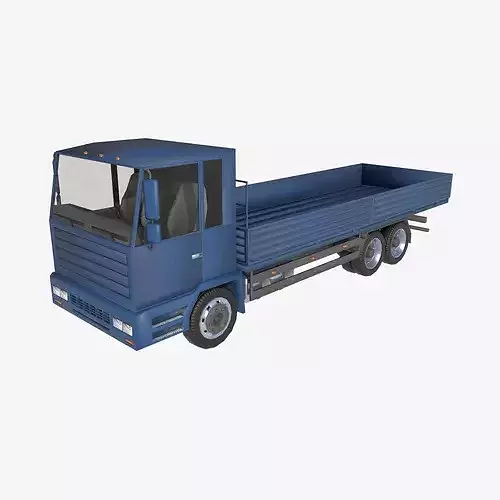 board truck Low-poly 3D model 2