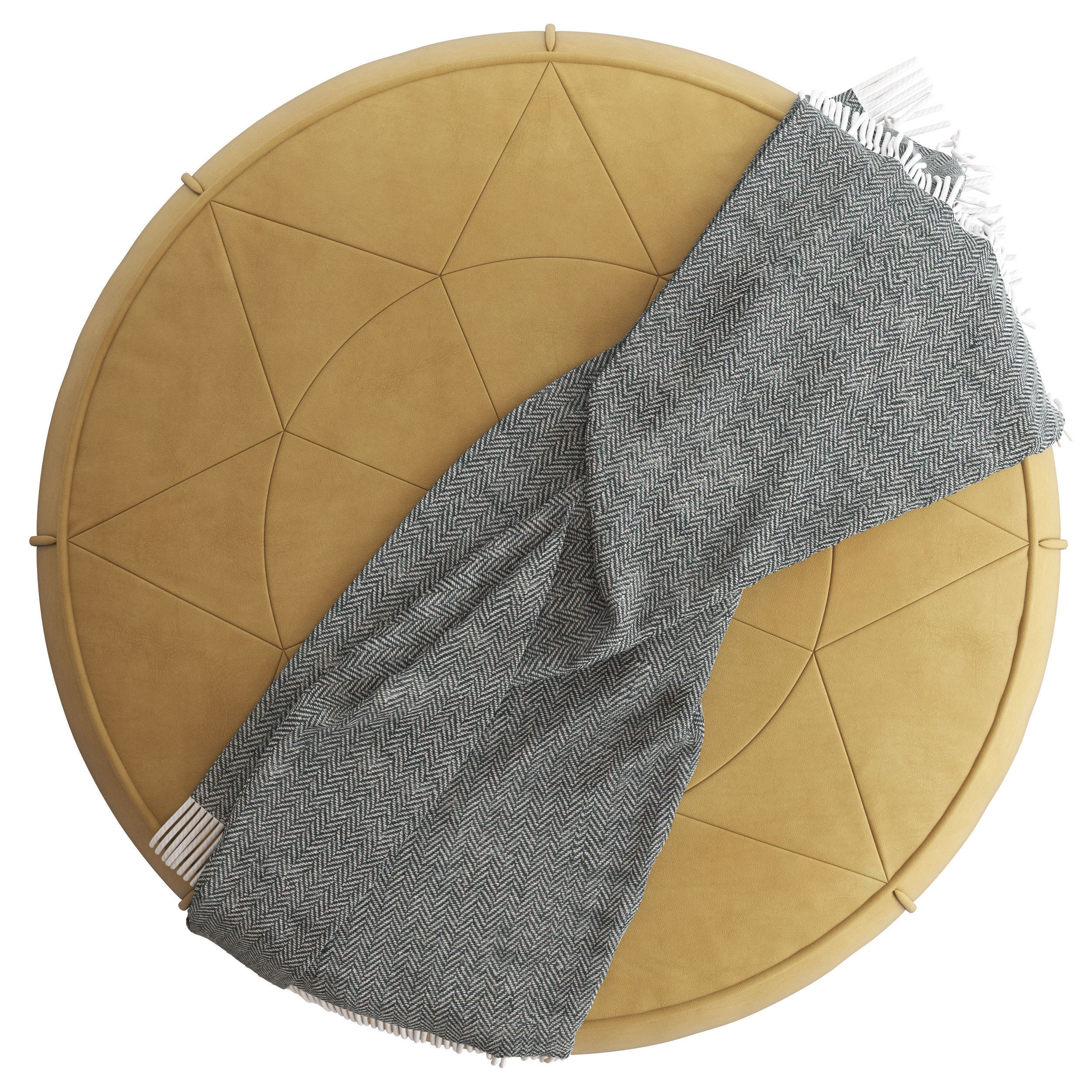 Globewest Bogart Compass Ottoman 3D model_3