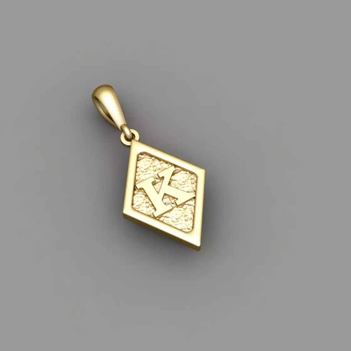 Latter pendent K 3D print model_0