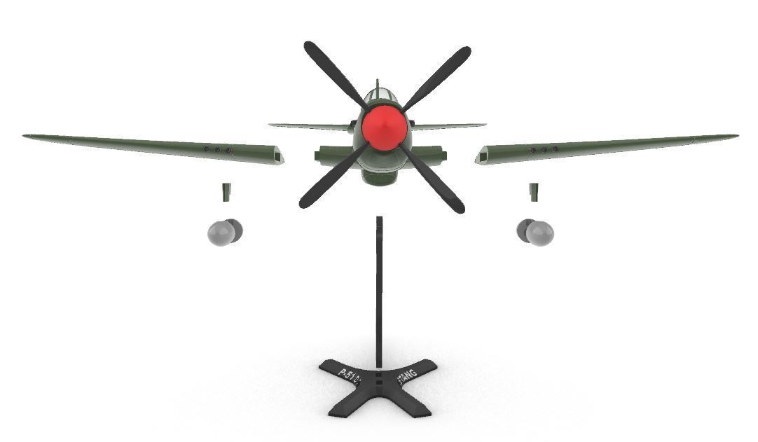 P51 D Mustang 1-32 3D print model_9