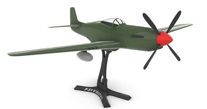 P51 D Mustang 1-32 3D print model
