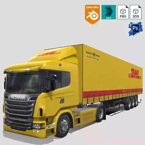 Truck with trailer DHL Livery