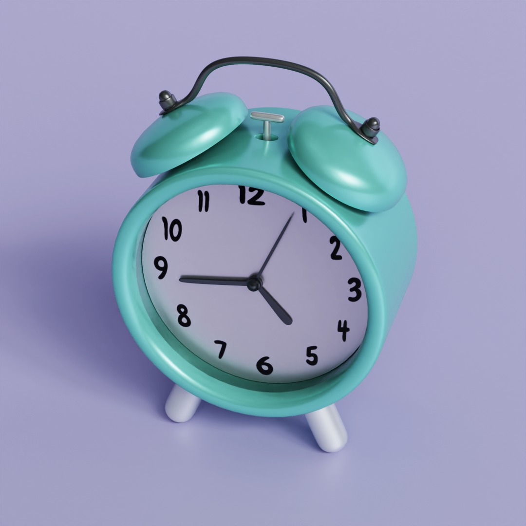 Cartoonist 3D Alaram Clock 3D model_3
