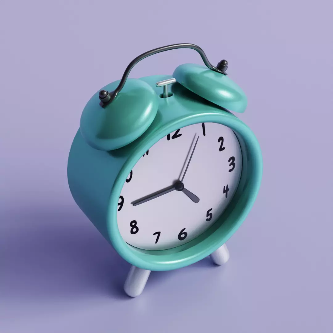 Cartoonist 3D Alaram Clock 3D model_0