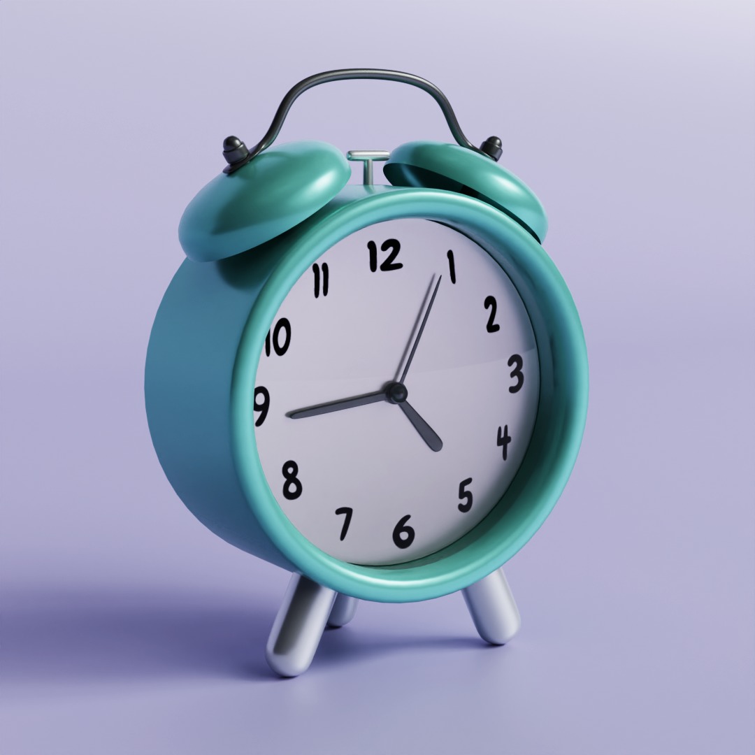 Cartoonist 3D Alaram Clock 3D model_4