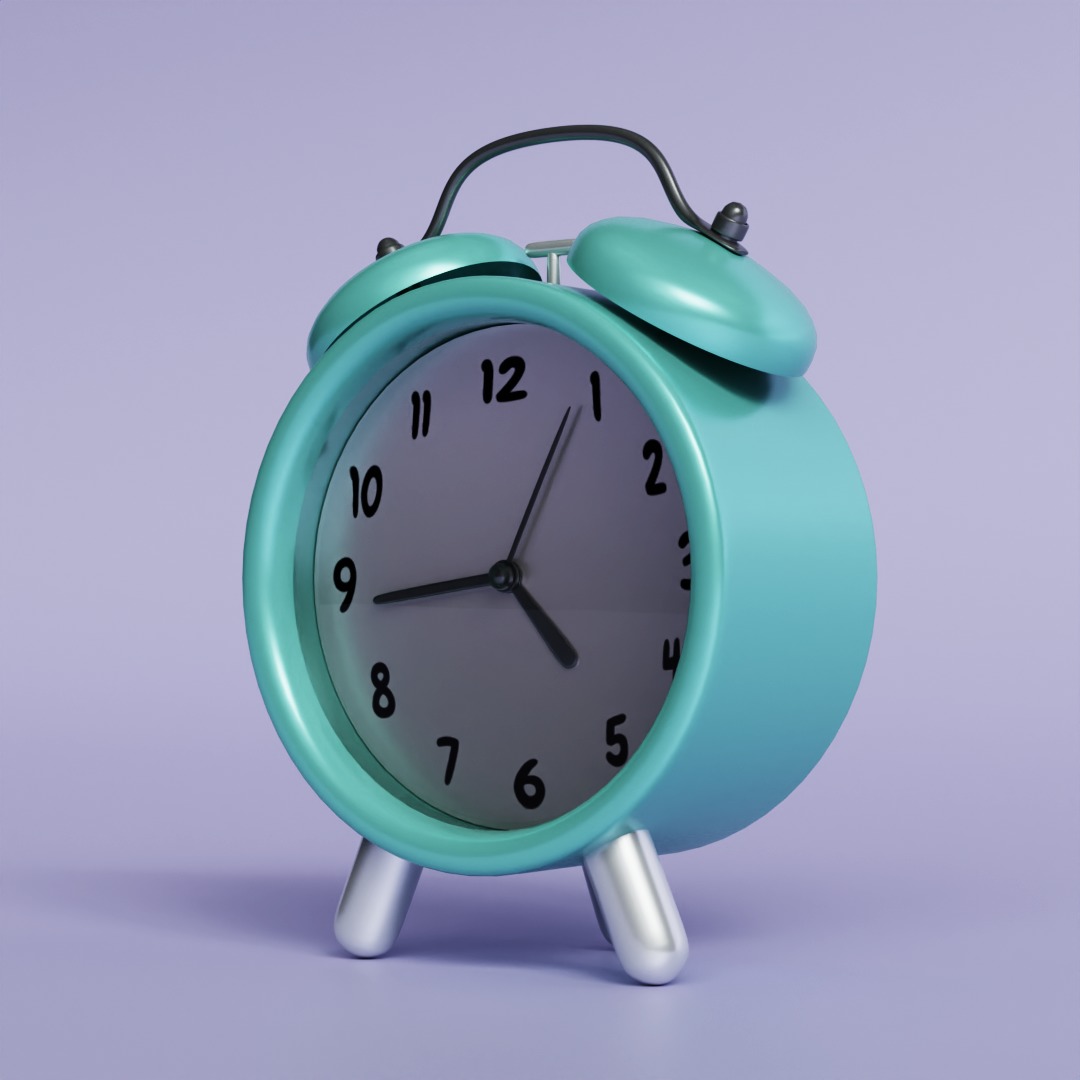Cartoonist 3D Alaram Clock 3D model_2