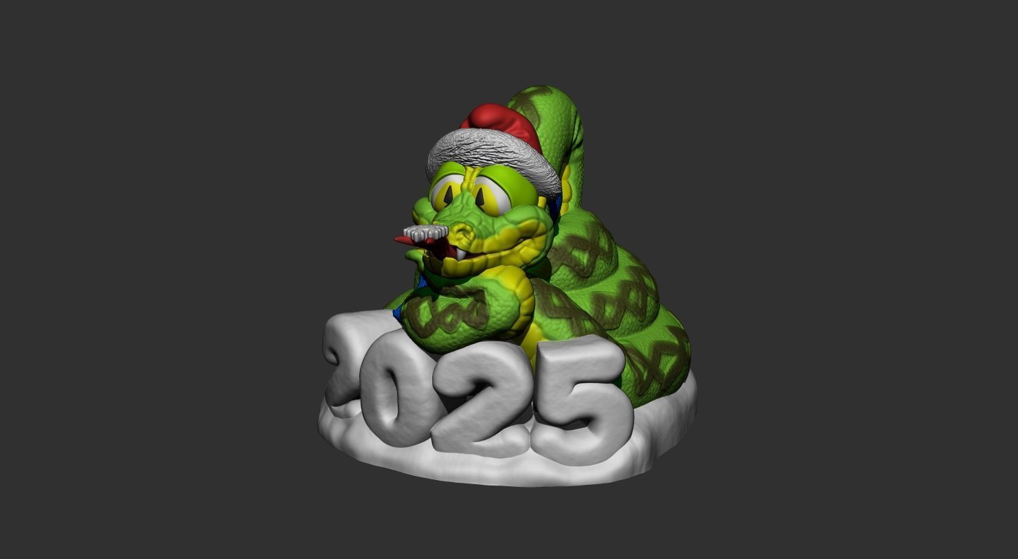 SNAKE NEW YEAR 2025 3D print model_3