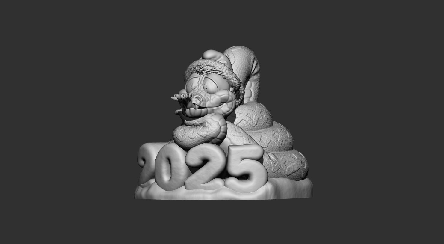 SNAKE NEW YEAR 2025 3D print model_11