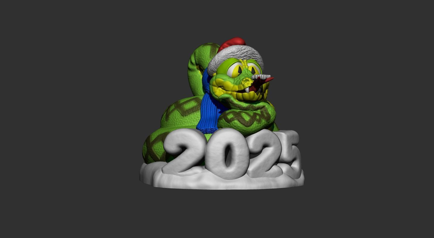SNAKE NEW YEAR 2025 3D print model_9