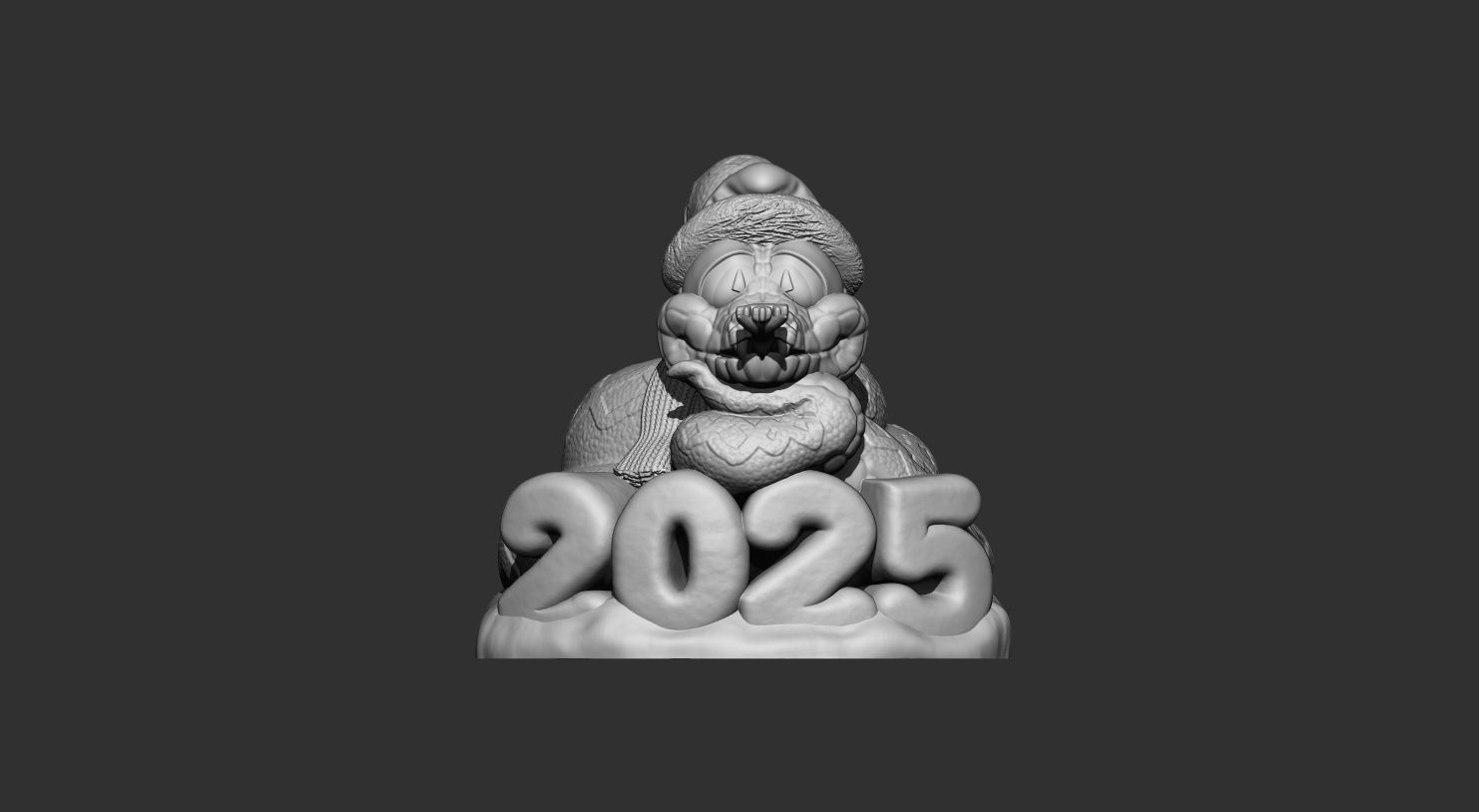 SNAKE NEW YEAR 2025 3D print model_1
