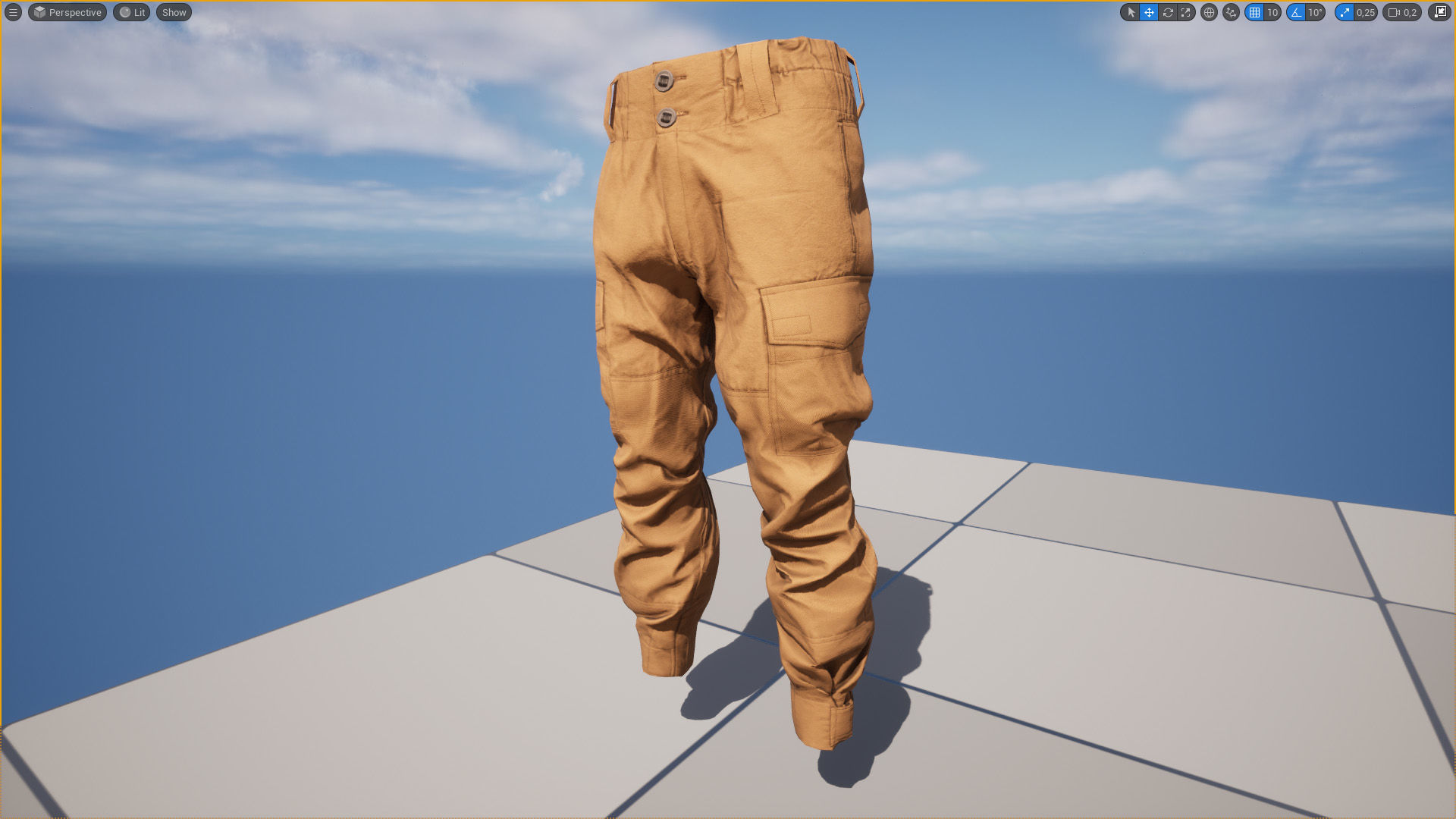 Military Outfit 1 - Male - Female MH - UE5 Skeletons - Rigged Low-poly 3D model_31