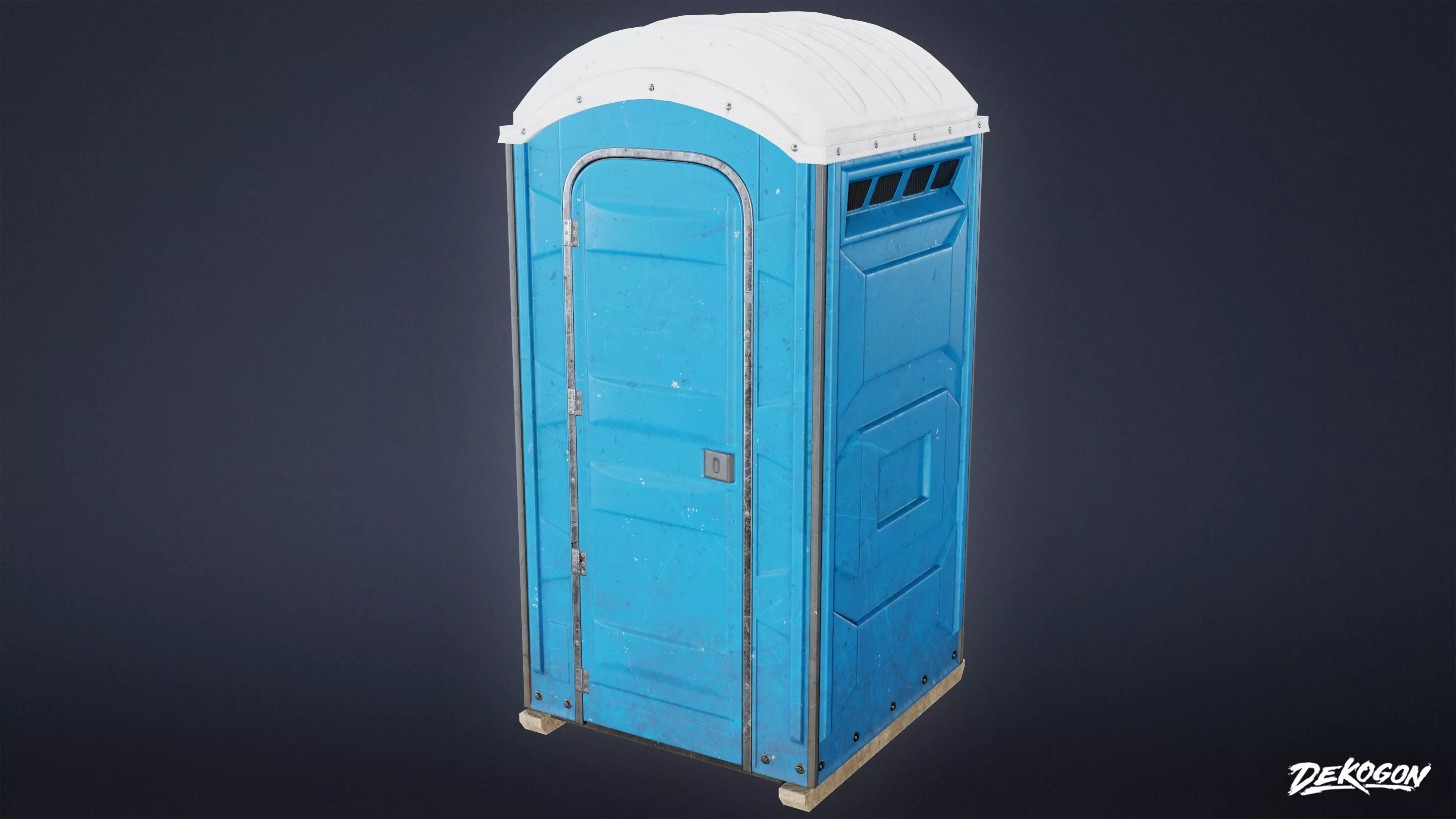 CONSTRUCTION - Portapotty Outdoor 01 - LOW POLY Low-poly 3D model