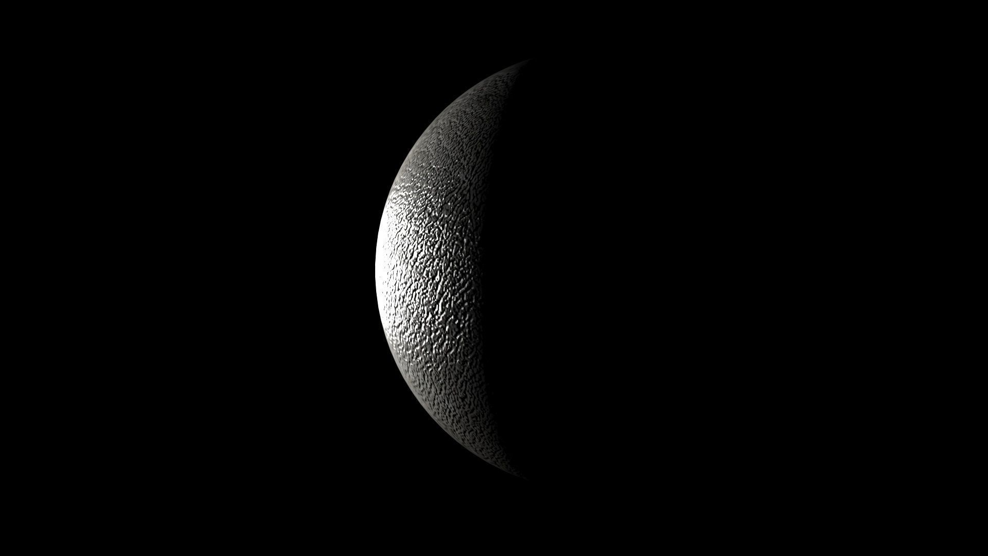 Moon In Waning Crescent Phase 3D model_5