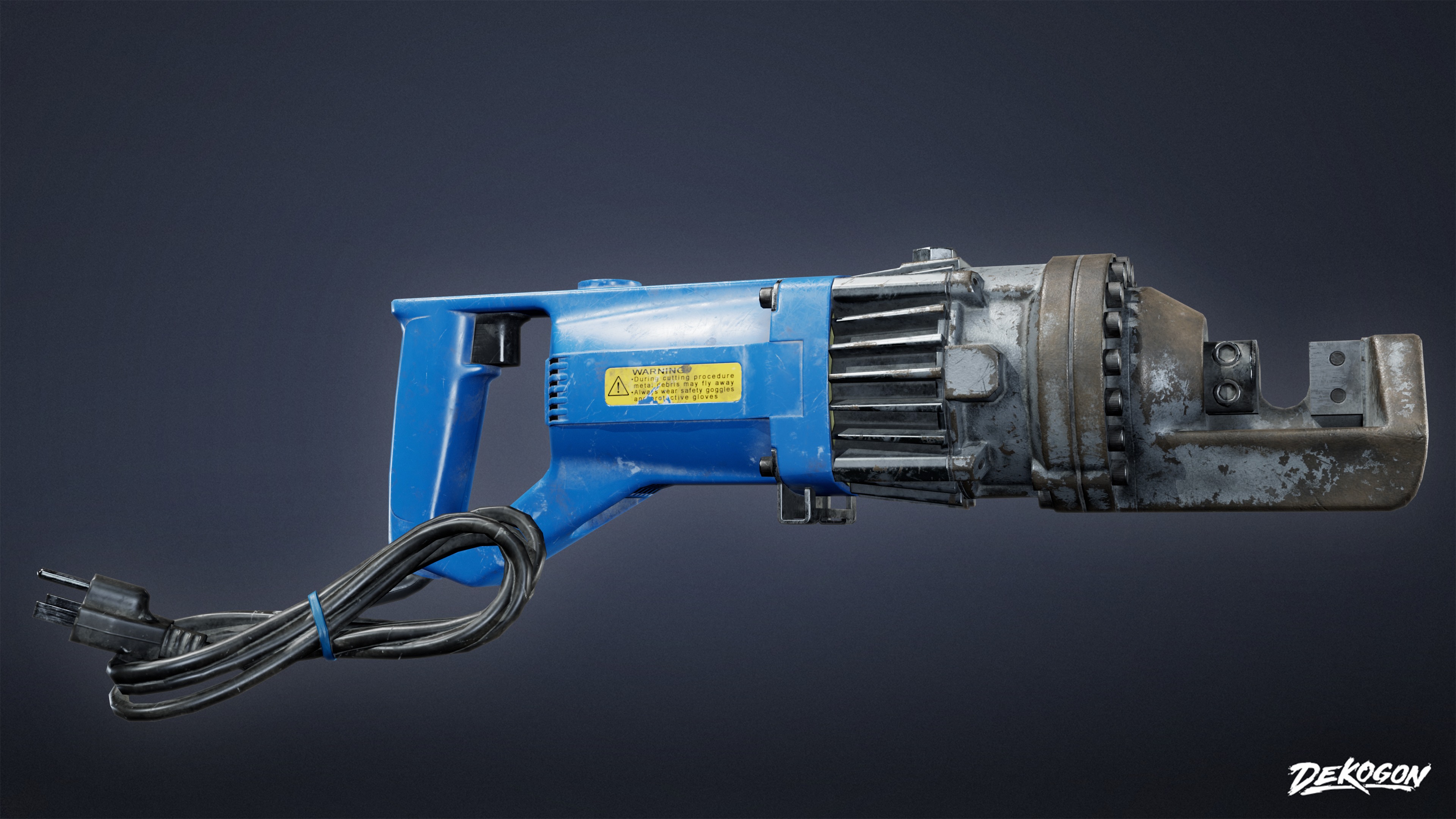 CONSTRUCTION - Rebar Cutter 01 - LOW POLY Low-poly 3D model_3