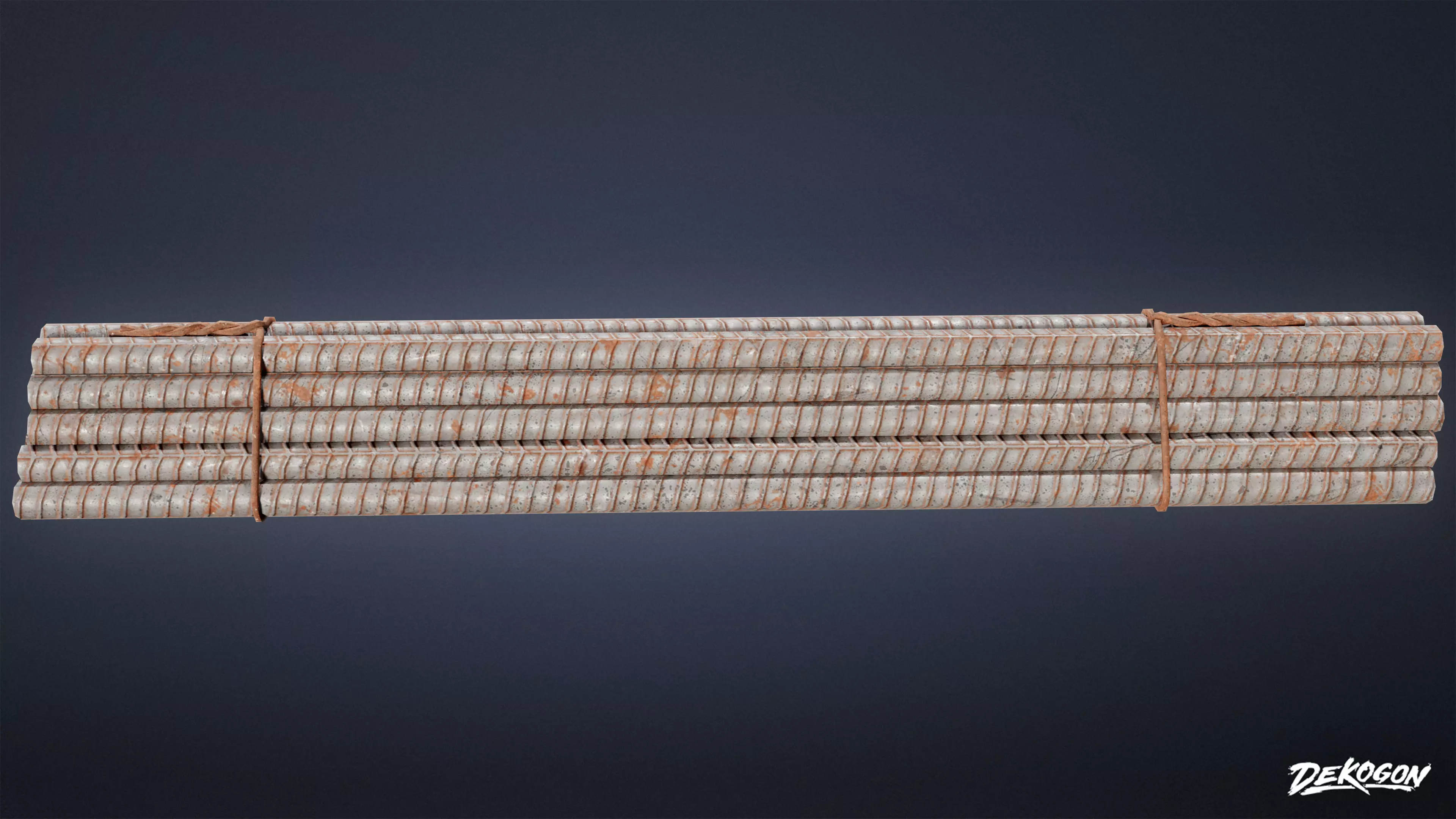 CONSTRUCTION - Rebar Stack 01 - LOW POLY Low-poly 3D model_0