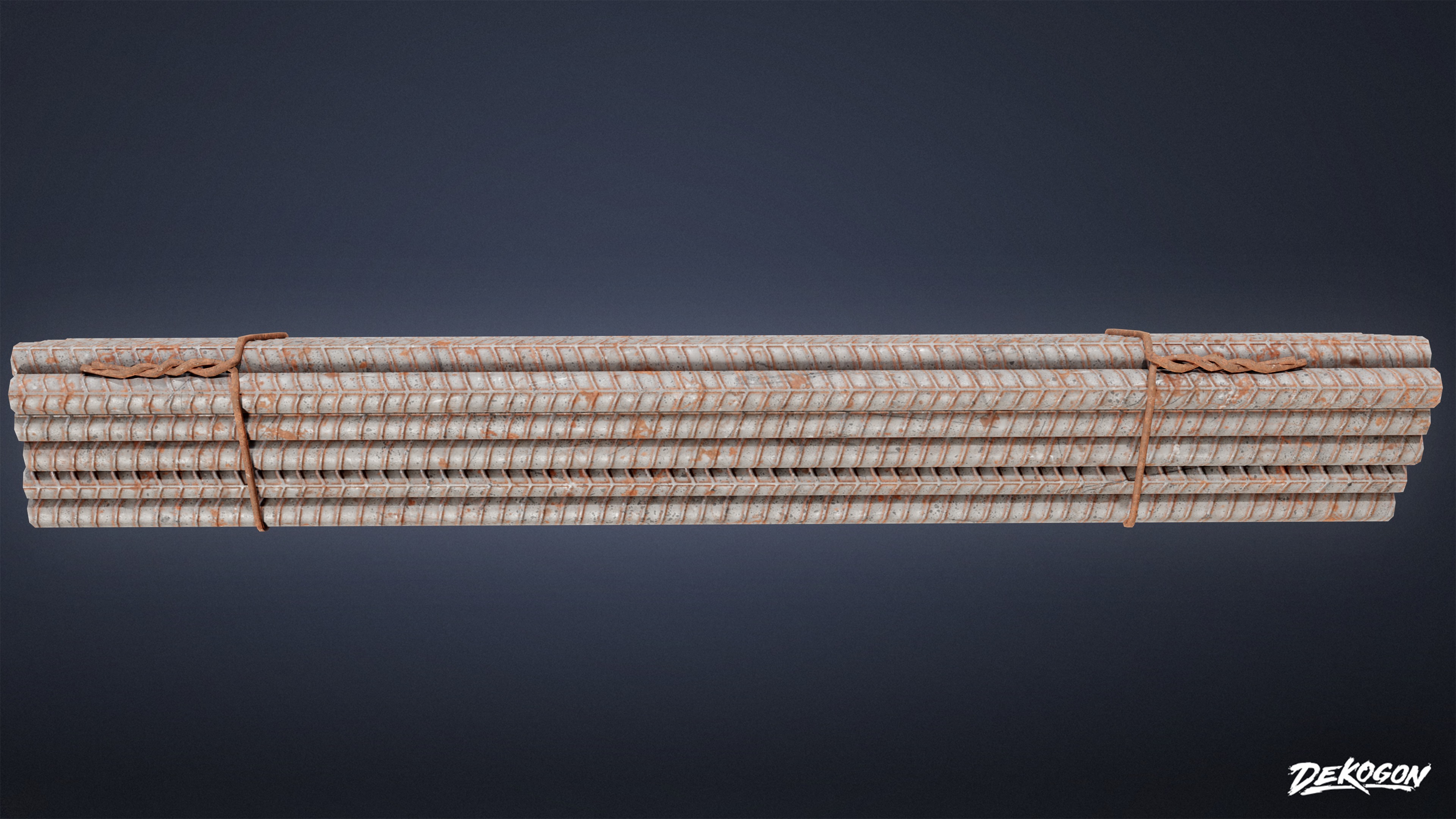 CONSTRUCTION - Rebar Stack 01 - LOW POLY Low-poly 3D model_2