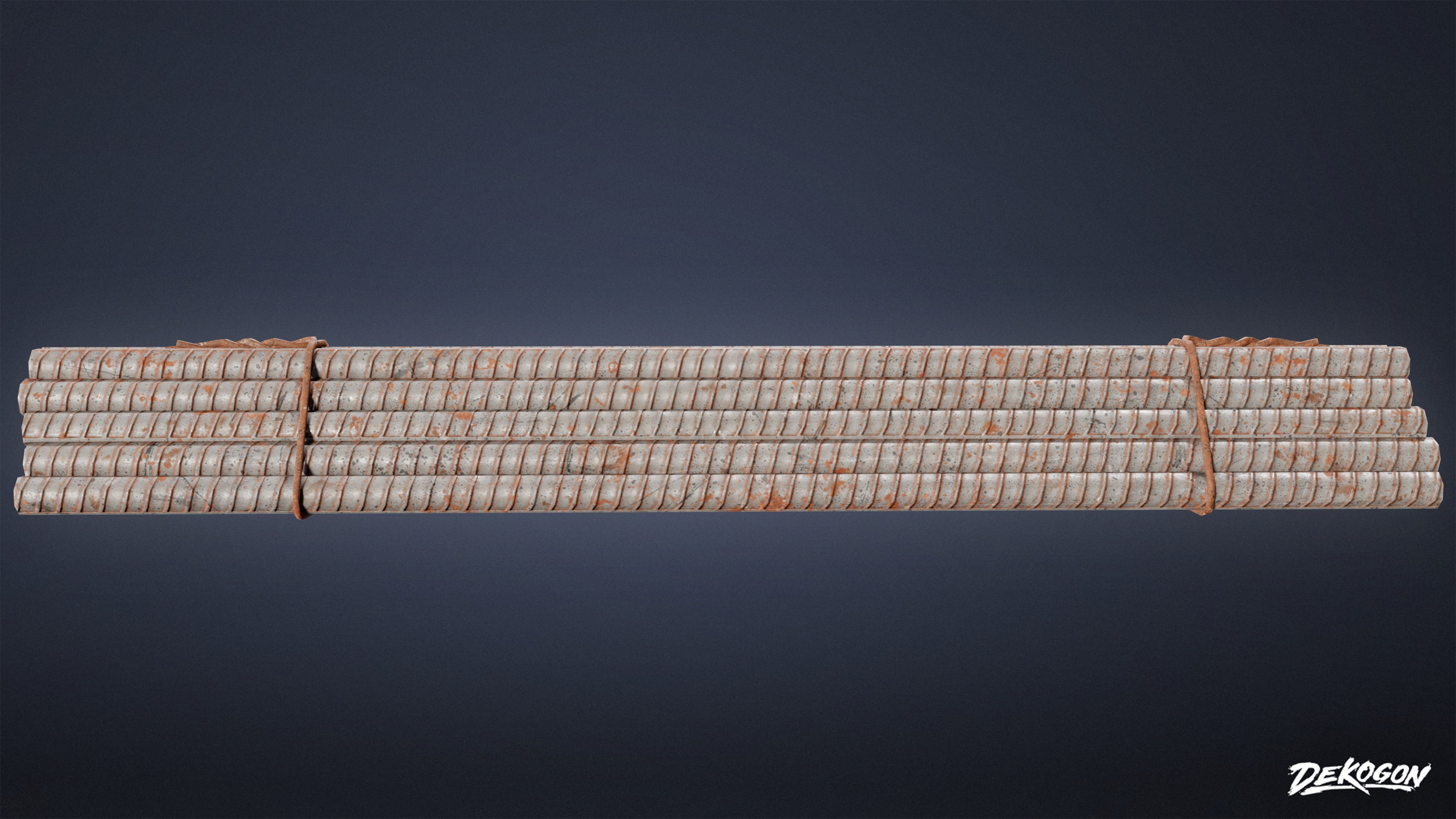 CONSTRUCTION - Rebar Stack 01 - LOW POLY Low-poly 3D model_4