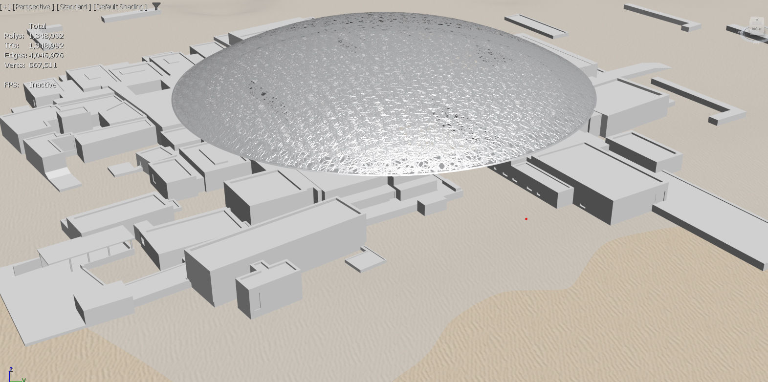 Louvre Abu Dhabi Museum 3D model_7